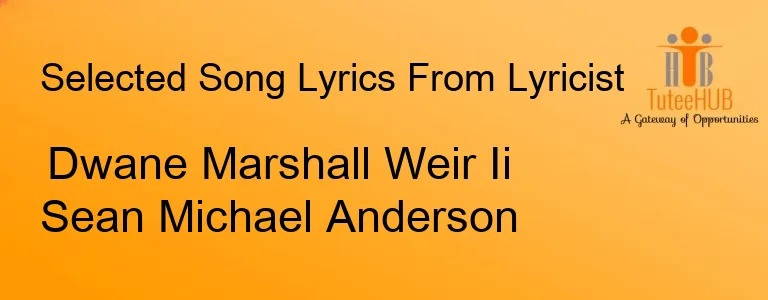 Dwane Marshall Weir Ii Sean Michael Anderson