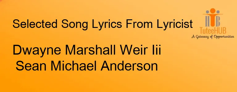 Dwayne Marshall Weir Iii Sean Michael Anderson