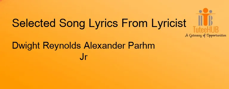 Dwight Reynolds Alexander Parhm Jr