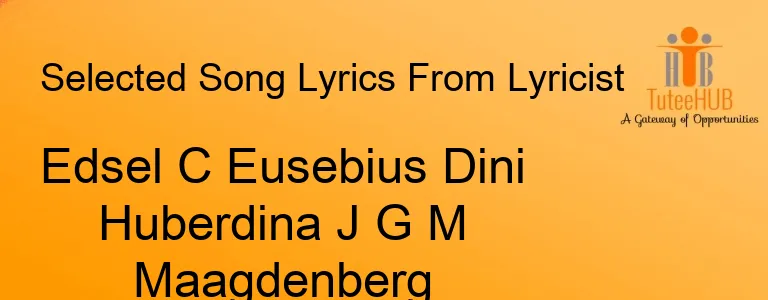 Edsel C Eusebius Dini Huberdina J G M Maagdenberg