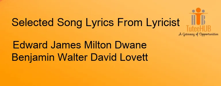 Edward James Milton Dwane Benjamin Walter David Lovett