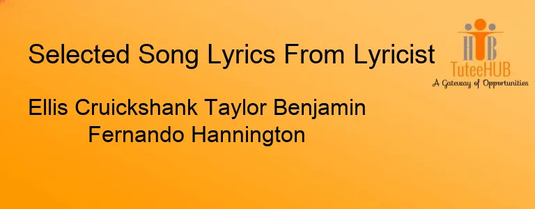 Ellis Cruickshank Taylor Benjamin Fernando Hannington