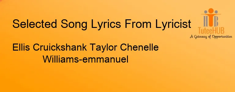 Ellis Cruickshank Taylor Chenelle Williams-emmanuel