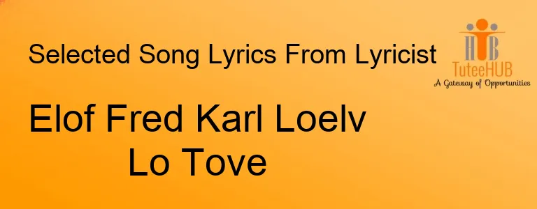 Elof Fred Karl Loelv Lo Tove