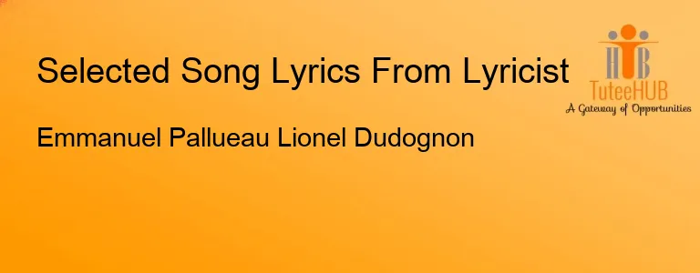 Emmanuel Pallueau Lionel Dudognon