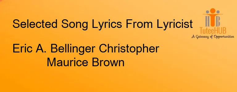 Eric A. Bellinger Christopher Maurice Brown