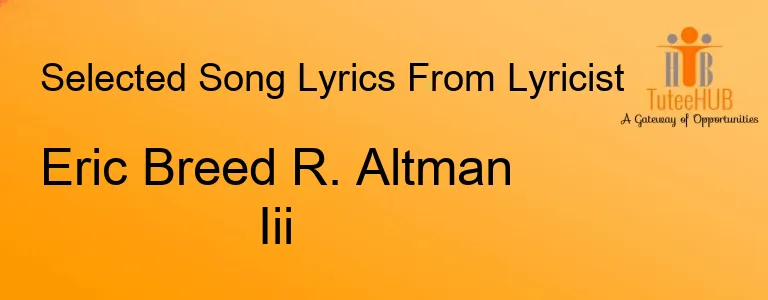 Eric Breed R. Altman Iii
