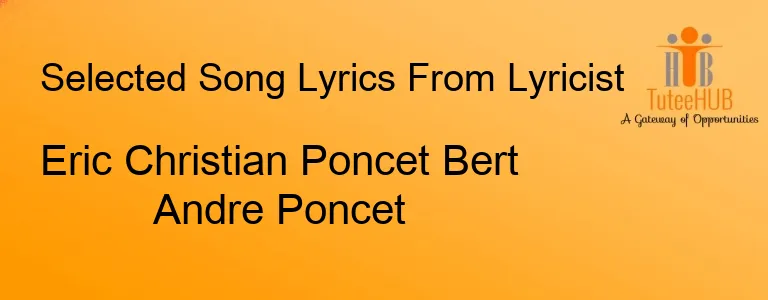 Eric Christian Poncet Bert Andre Poncet