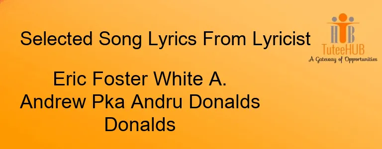 Eric Foster White A. Andrew Pka Andru Donalds Donalds