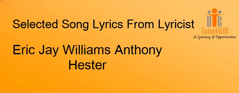 Eric Jay Williams Anthony Hester