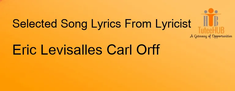 Eric Levisalles Carl Orff