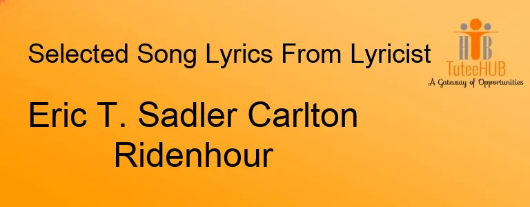 Eric T. Sadler Carlton Ridenhour