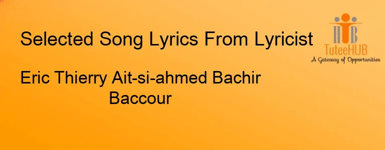 Eric Thierry Ait-si-ahmed Bachir Baccour