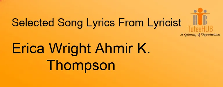 Erica Wright Ahmir K. Thompson