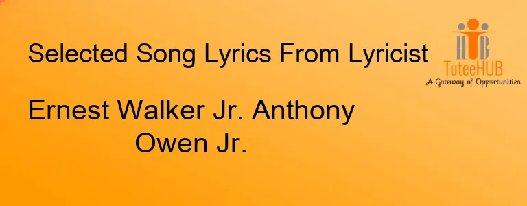 Ernest Walker Jr. Anthony Owen Jr.