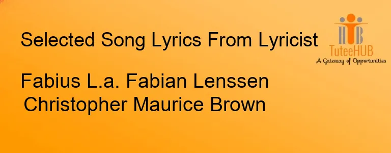 Fabius L.a. Fabian Lenssen Christopher Maurice Brown