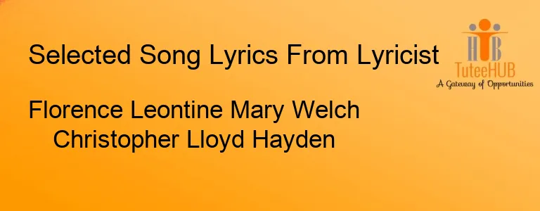 Florence Leontine Mary Welch Christopher Lloyd Hayden