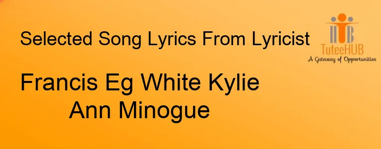 Francis Eg White Kylie Ann Minogue