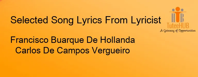 Francisco Buarque De Hollanda Carlos De Campos Vergueiro