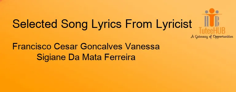 Francisco Cesar Goncalves Vanessa Sigiane Da Mata Ferreira