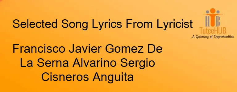 Francisco Javier Gomez De La Serna Alvarino Sergio Cisneros Anguita