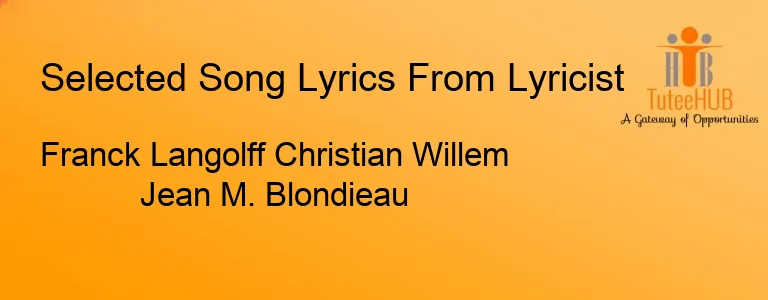 Franck Langolff Christian Willem Jean M. Blondieau