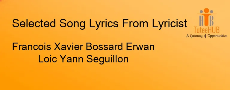 Francois Xavier Bossard Erwan Loic Yann Seguillon