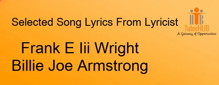 Frank E Iii Wright Billie Joe Armstrong