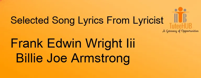 Frank Edwin Wright Iii Billie Joe Armstrong