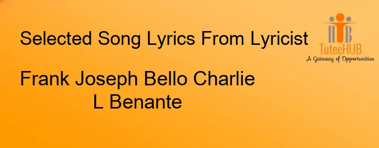 Frank Joseph Bello Charlie L Benante