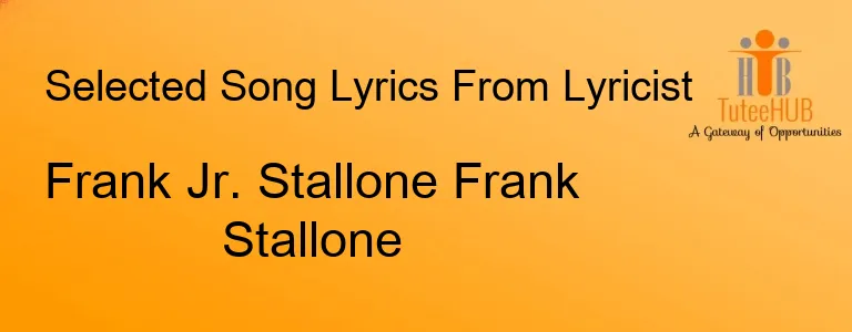 Frank Jr. Stallone Frank Stallone