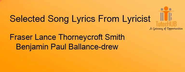 Fraser Lance Thorneycroft Smith Benjamin Paul Ballance-drew