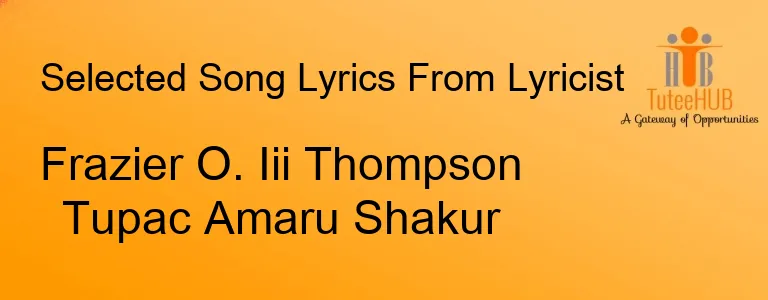 Frazier O. Iii Thompson Tupac Amaru Shakur