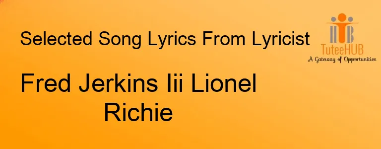 Fred Jerkins Iii Lionel Richie