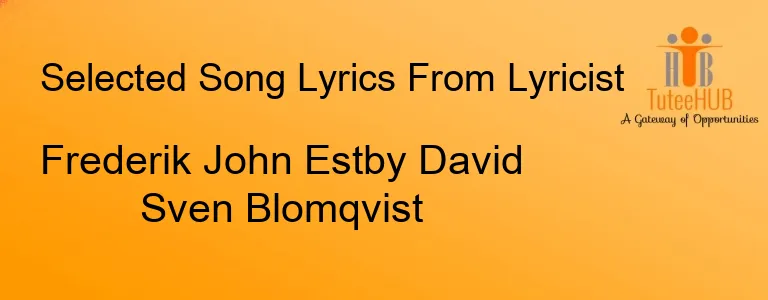 Frederik John Estby David Sven Blomqvist