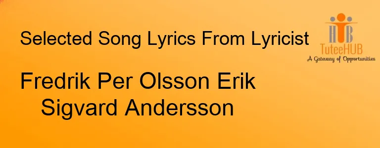 Fredrik Per Olsson Erik Sigvard Andersson