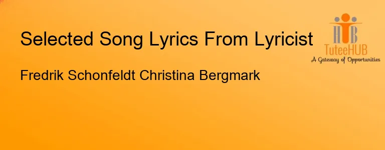 Fredrik Schonfeldt Christina Bergmark