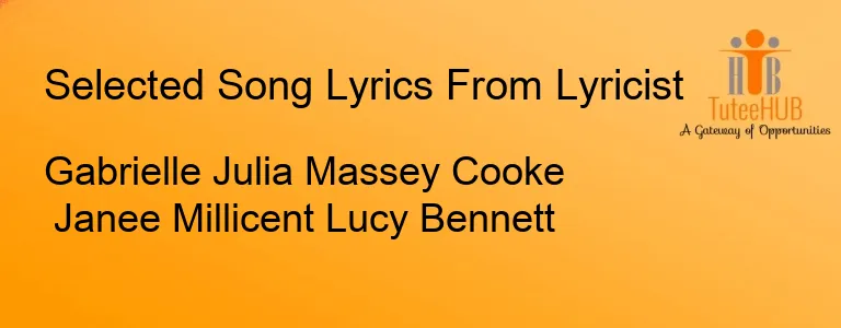 Gabrielle Julia Massey Cooke Janee Millicent Lucy Bennett