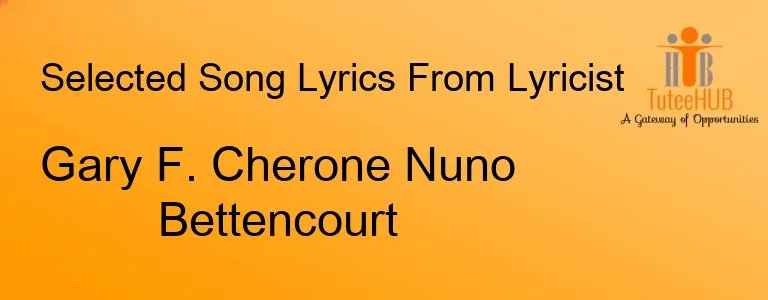 Gary F. Cherone Nuno Bettencourt