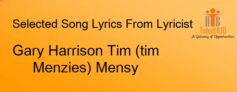 Gary Harrison Tim (tim Menzies) Mensy