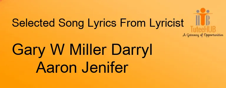 Gary W Miller Darryl Aaron Jenifer