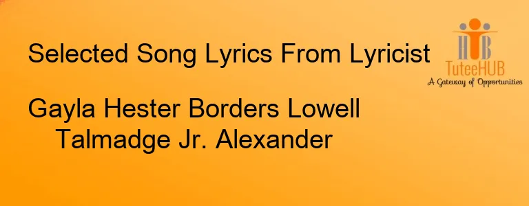 Gayla Hester Borders Lowell Talmadge Jr. Alexander