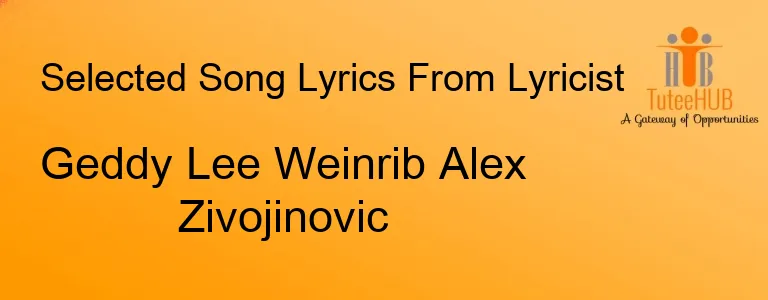 Geddy Lee Weinrib Alex Zivojinovic