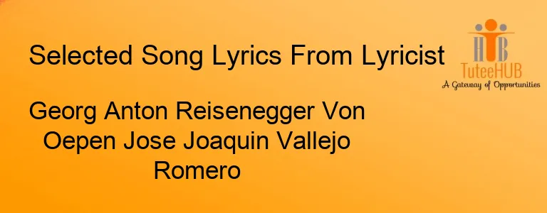 Georg Anton Reisenegger Von Oepen Jose Joaquin Vallejo Romero