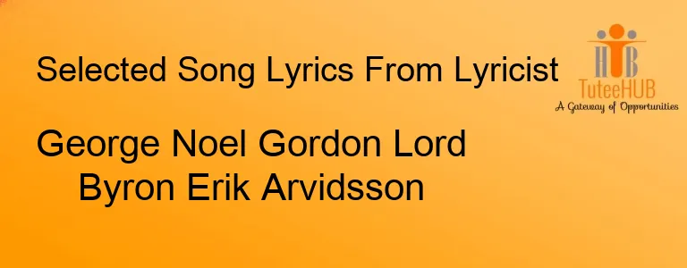 George Noel Gordon Lord Byron Erik Arvidsson