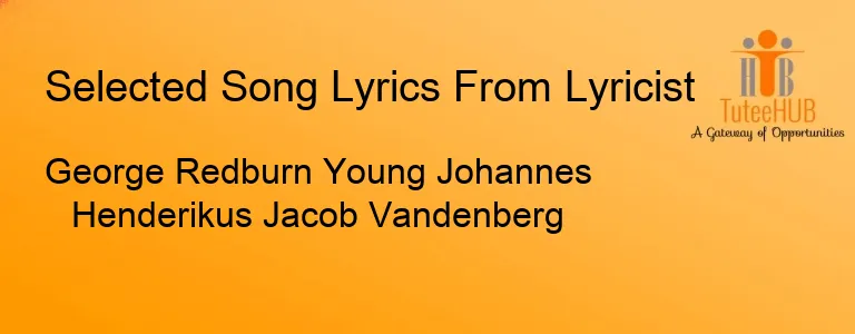 George Redburn Young Johannes Henderikus Jacob Vandenberg