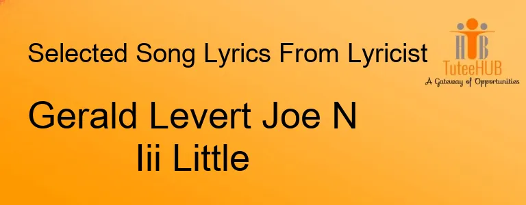 Gerald Levert Joe N Iii Little