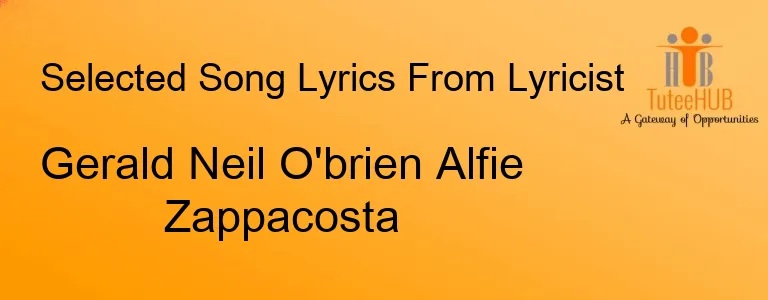 Gerald Neil O'brien Alfie Zappacosta