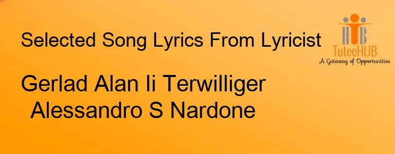 Gerlad Alan Ii Terwilliger Alessandro S Nardone