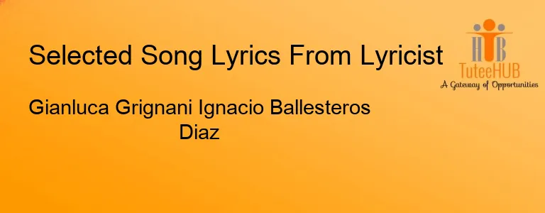 Gianluca Grignani Ignacio Ballesteros Diaz